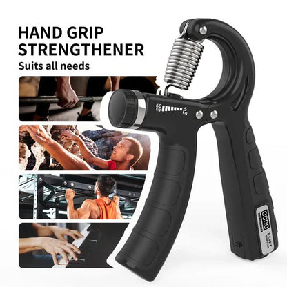 Adjustable Exerciser Hand Gripper With Counter Strengthener
