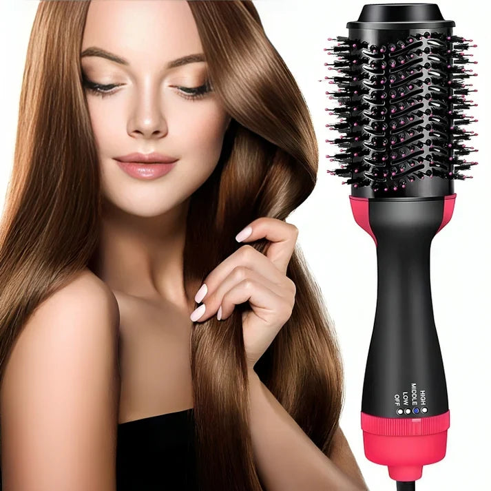 3-in-1 Hair Dryer Brush – Straightener & Curler Comb Styler