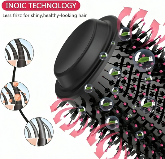 3-in-1 Hair Dryer Brush – Straightener & Curler Comb Styler