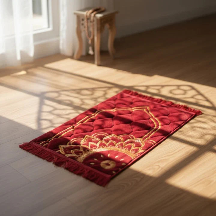 Travel-Friendly Velvet Prayer Mat